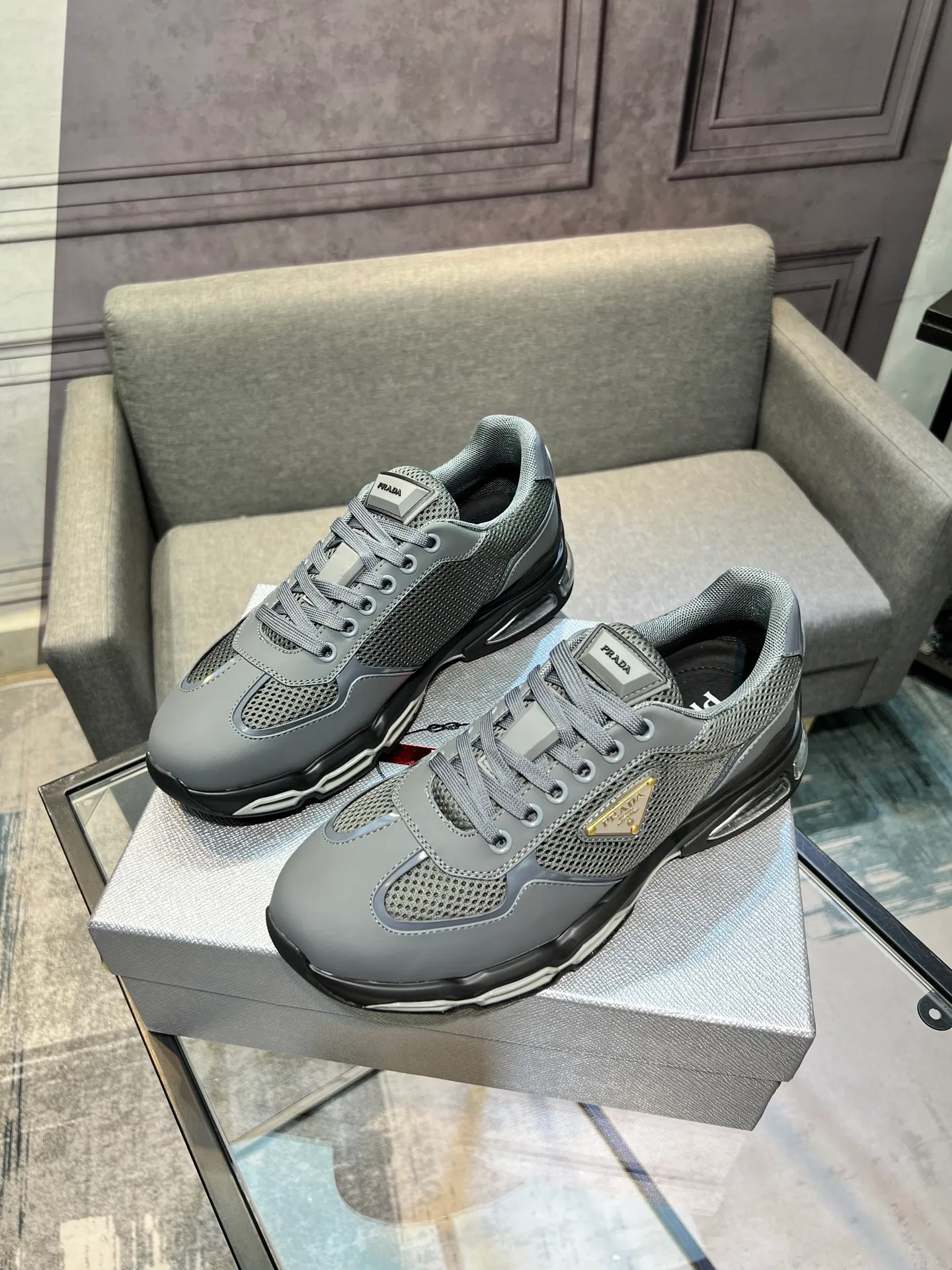 Men's shoes 💰660 [PRADA] Men's shoes are popular in the counter, official website is synchronized, 1 high-quality shipment ✔️ Original frosted cowhide + cowhide lining, 1🆚1 replica, original sole, 38-45 (45 customized, non-refundable)
